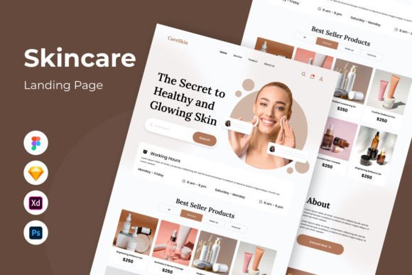 CareSkin - Skincare Landing Page V1: A Blueprint for Luxury Beauty Branding