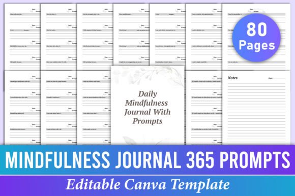 Cultivate Daily Calm: Your Editable 365 Day Mindfulness Journal