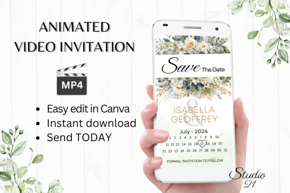 Electronic Save the Date W2426B: Effortless Digital Invitations