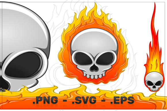 Ignite Your Brand with the Skull Engulfed in Fire Vector Design