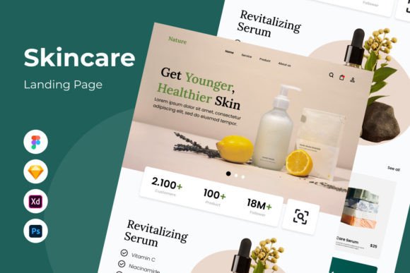 Nature: A Skincare Landing Page Template for Authentic Brands
