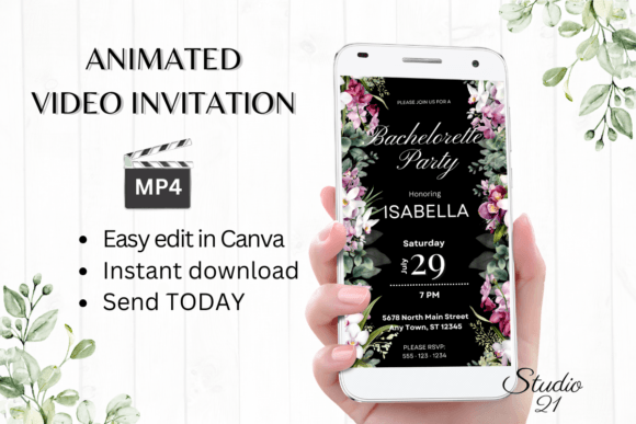 Orchids Bachelorette Party Evite: A Digital Invitation Template