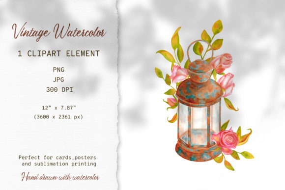 Timeless Charm: Using Vintage Lantern Watercolor Art in Your Projects